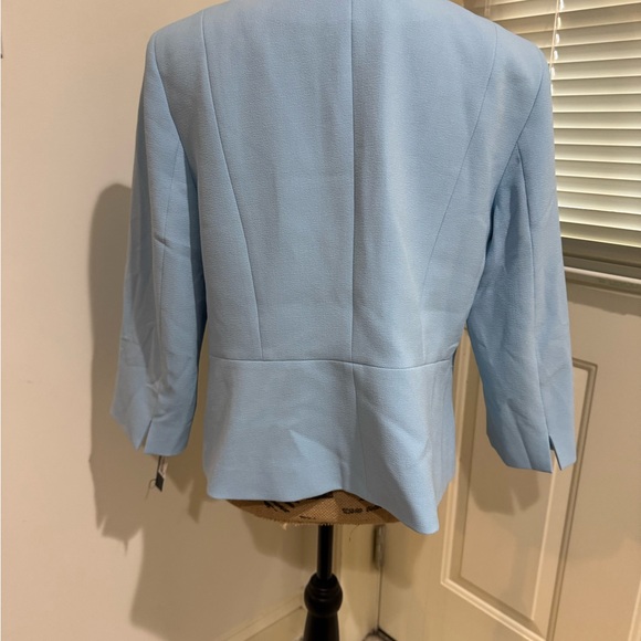 NWT Tahari Light Blue Open-Front Peplum Blazer size 14p - Picture 3 of 14